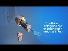 Kale 164ASYN Alarmlı Silindir 68 Mm Saten