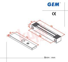 GEM Gianni Manyetik Kilit - Standart - EM 10003S