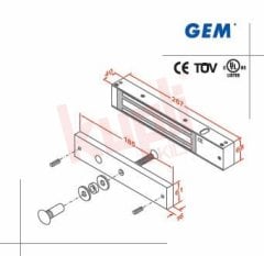 GEM Gianni Manyetik Kilit - Standart - İzleme Kontaklı - EM 1200M