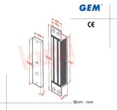 GEM Gianni Manyetik Kilit - Gömme - İzleme Kontaklı - EM 10000R