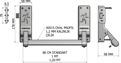 Demka Çelik Gövdeli Panik Bar