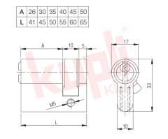 Kale 41 mm Standart Yarım Silindir Çelik Pimli 05+10+26 - 164GR