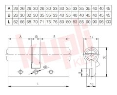 Kale 68 mm Çelik Takviyeli Bilyalı Silindir 26+10+32 - 164DBNE