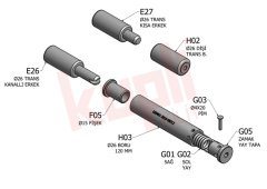 Demka Yaylı Yangın Menteşesi 26 mm Boru Kaynaklı