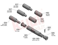 Demka Yaylı Yangın Menteşesi 26 mm Boru Kaynaklı İki Milli