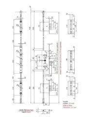 Kale Multisistem Merkezi Çelik Kapı Kilidi - Rozetsiz - 63 mm - 256